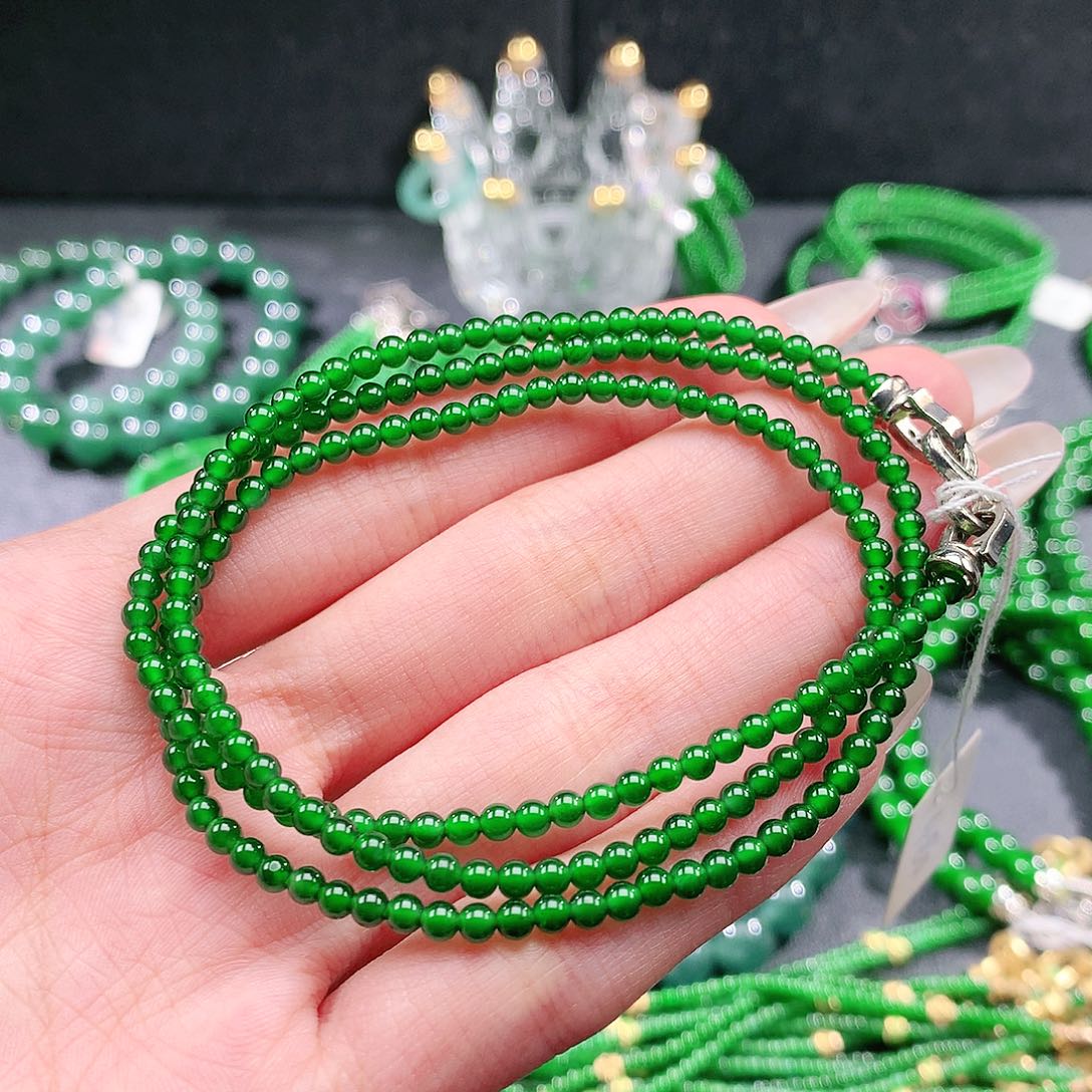 翡翠未镶嵌手链项链