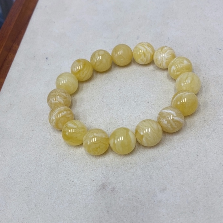 蜜蜡未镶嵌裸石手串