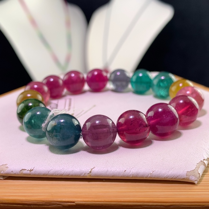 双色碧玺手链未镶嵌