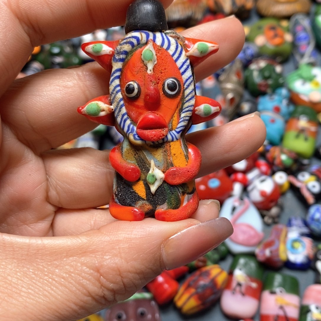 琉璃颈饰印度尼西亚眼睛娃