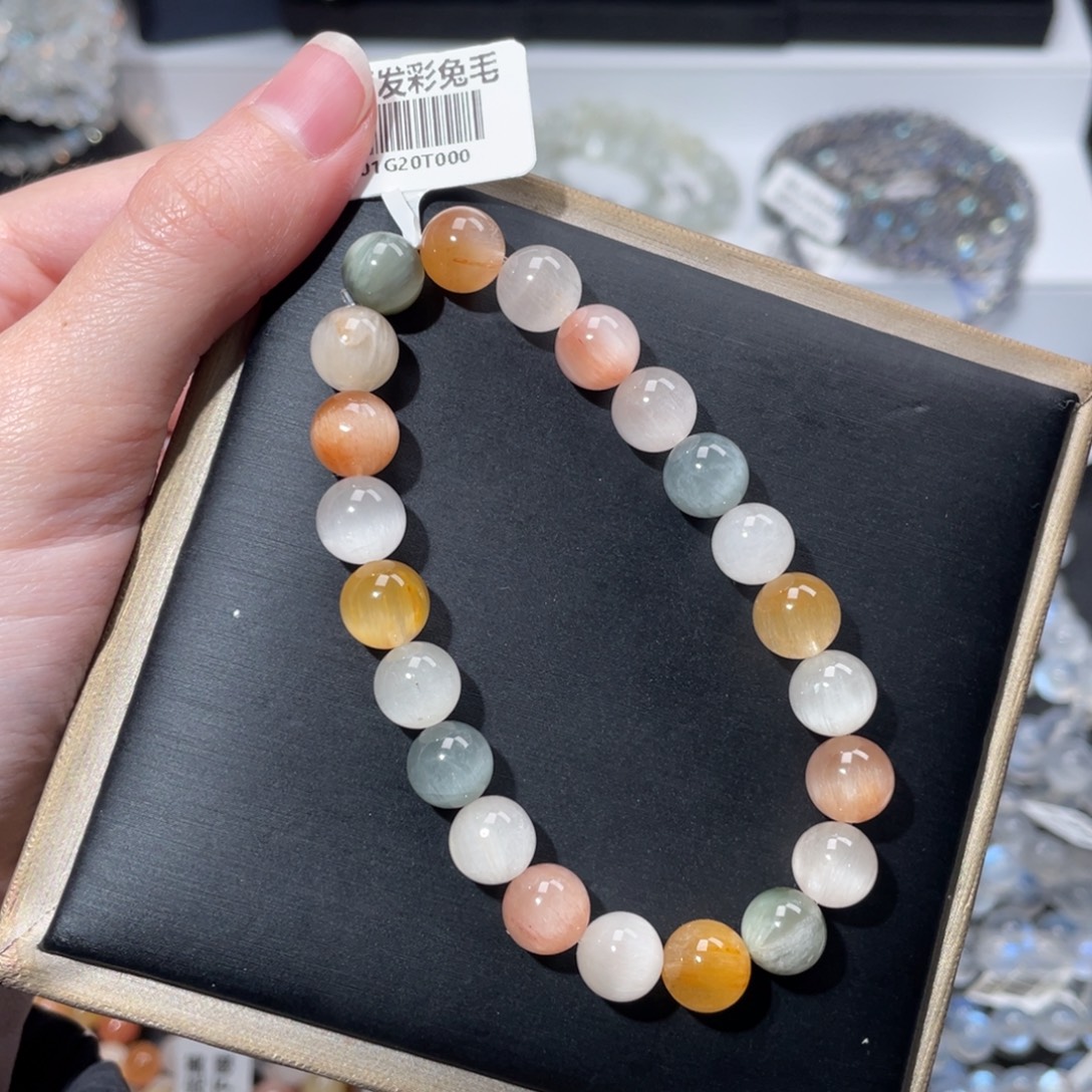 未镶嵌手链水晶满发顺发级高品彩兔毛8.5m+