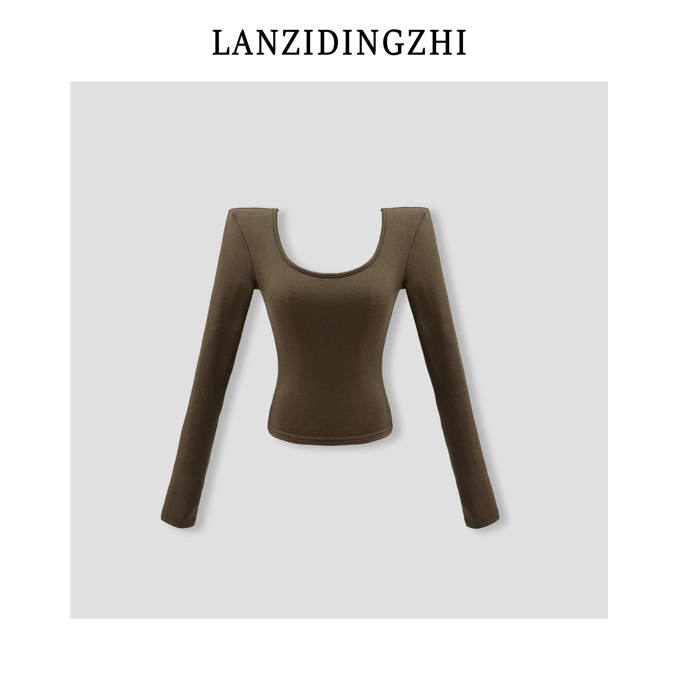 「秋冬暖暖」秋冬季新款简约圆领百搭纯色长袖打底上衣甜美百搭显瘦