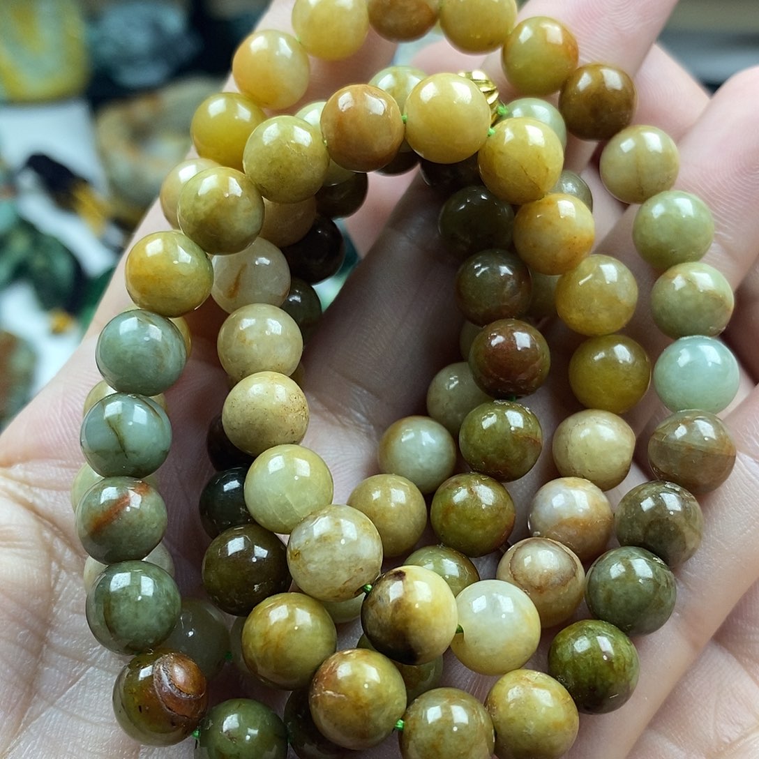 翡翠未镶嵌颈饰长项链