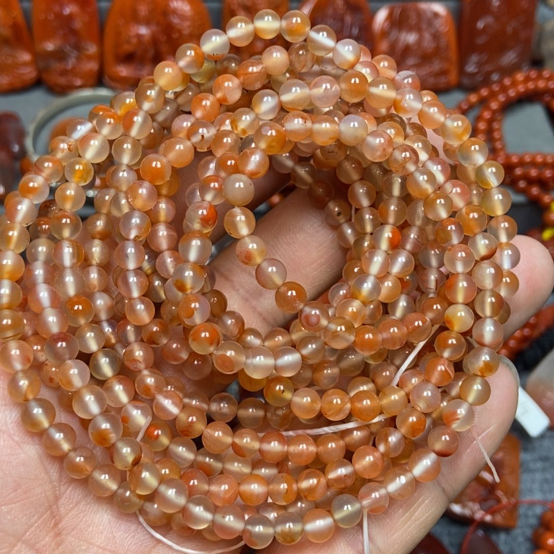 南红玛瑙手串未镶嵌3ps