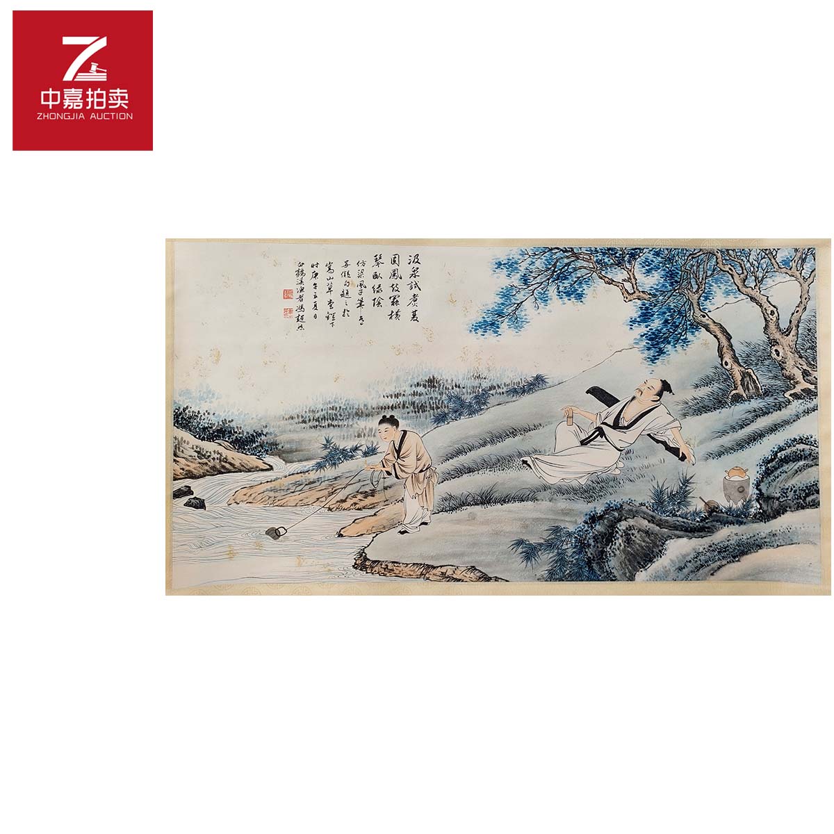 冯超然绘画立轴高仕86x45