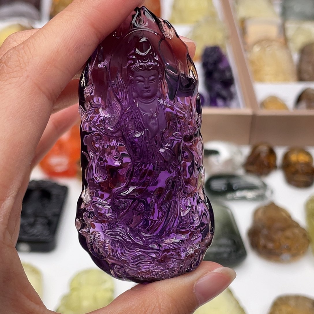 水晶颈饰未镶嵌定制吊坠观音