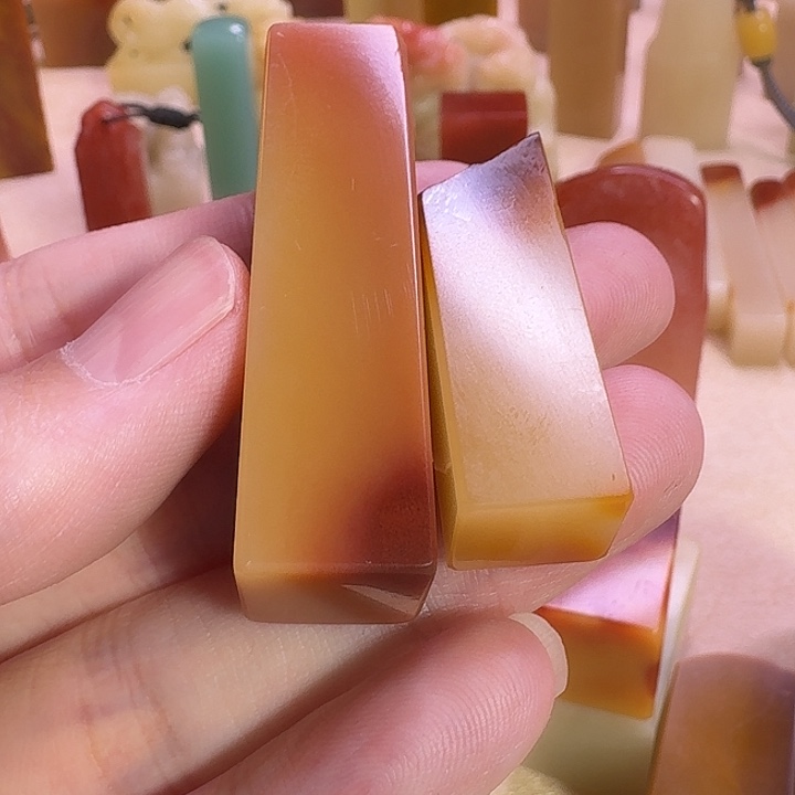 落***水寿山石印石素章芙蓉和文洋 