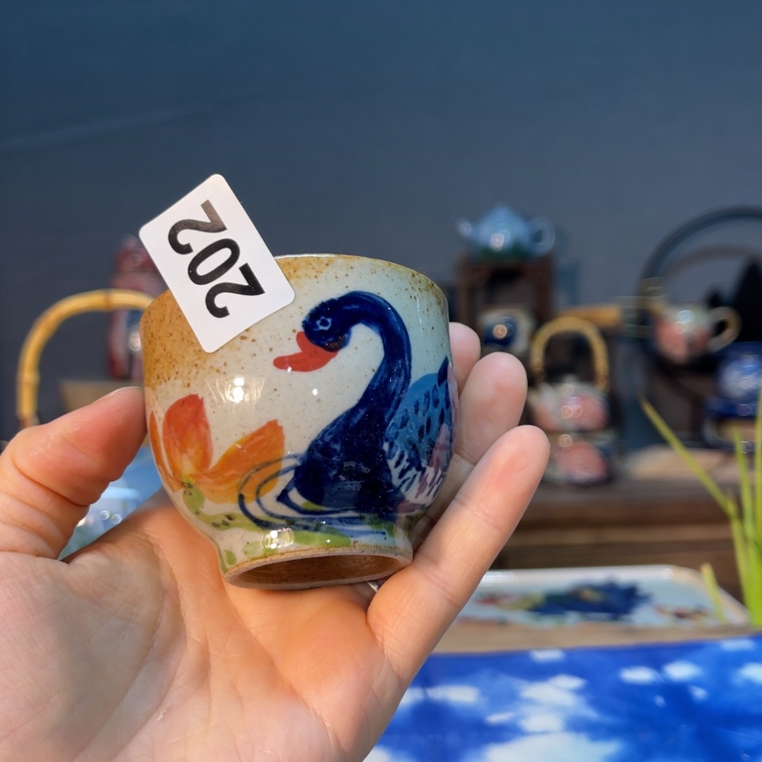 杯素浅陶瓷手工手绘