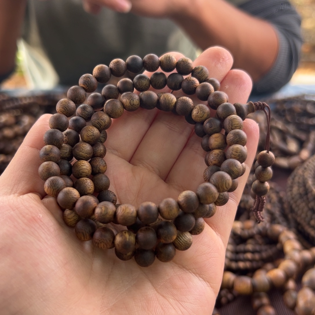 沉香手串卡7规格圆珠多圈 19克+ 老料 多样性发货一条