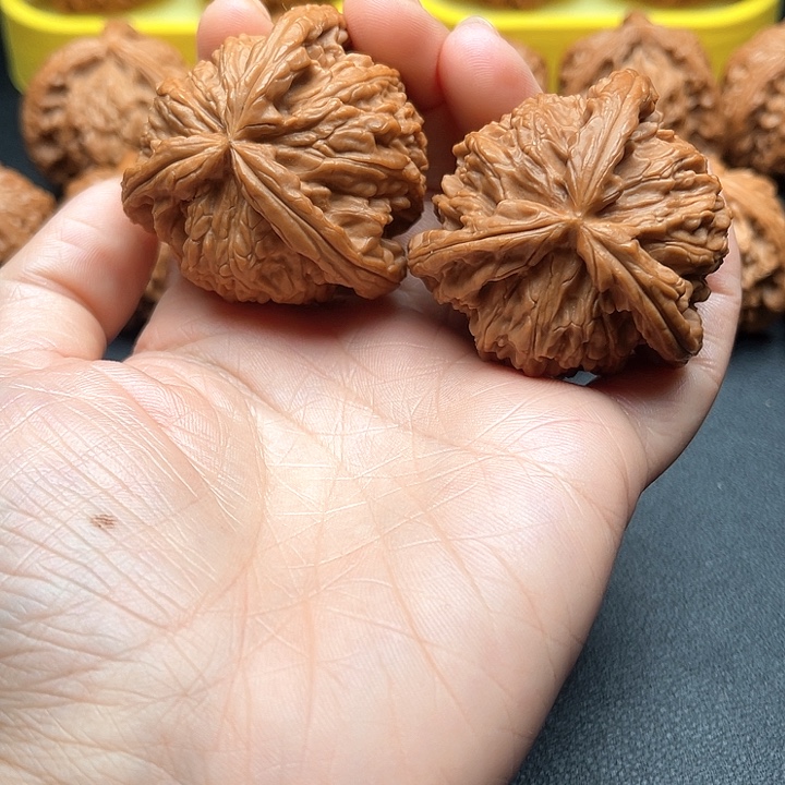 三***森核桃46尺白狮子拼接三棱