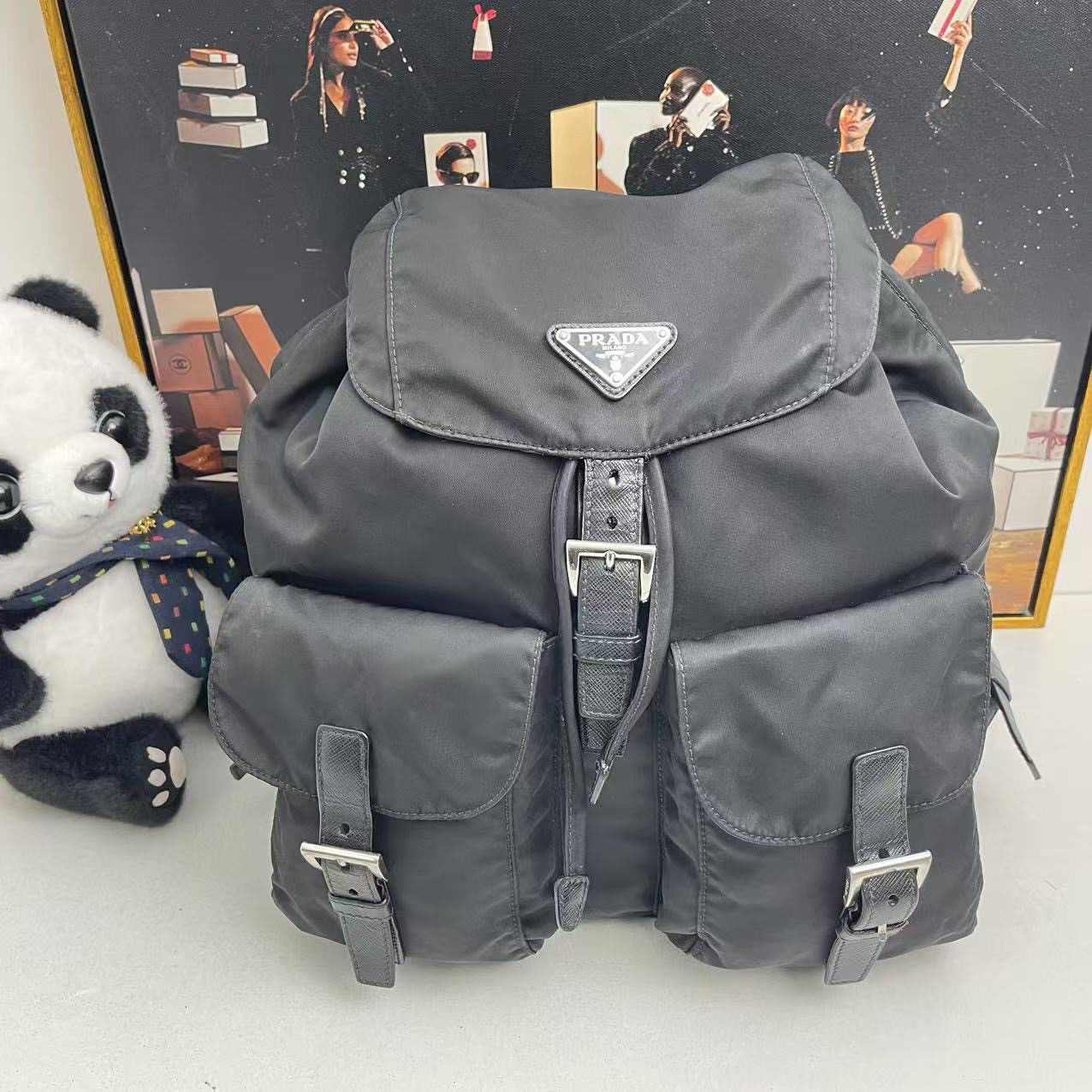 95新 Prada/普拉达 Prada/普拉达双肩包 货号0149