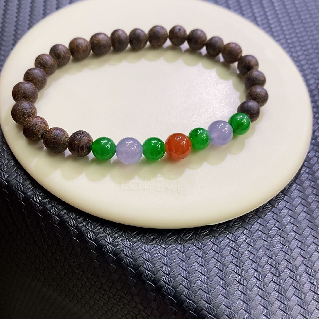 未镶嵌挂件翡翠半串