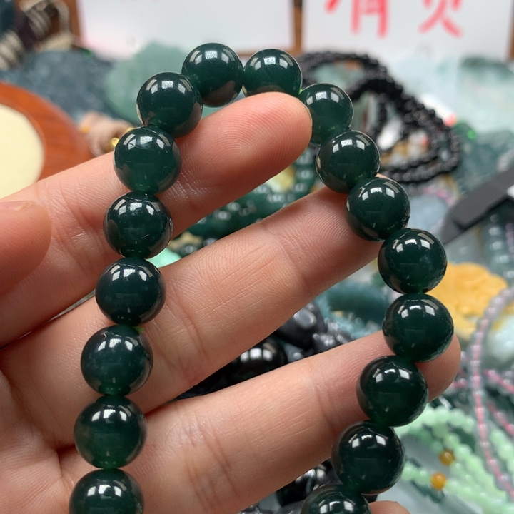 翡翠颈饰未镶嵌保真天然A货翡翠