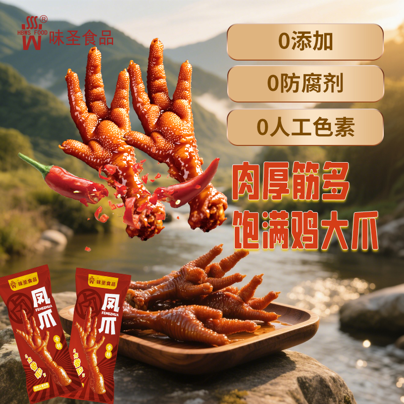 【新商福利】卤煮鸡爪香辣爽脆大凤爪熟食休闲零食小吃解馋香辣味