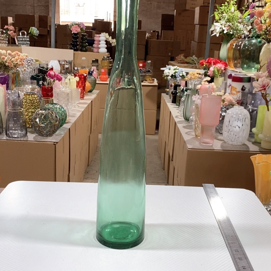 无铅玻璃189高46口4玻璃花瓶嘎嘎好看玻璃花瓶