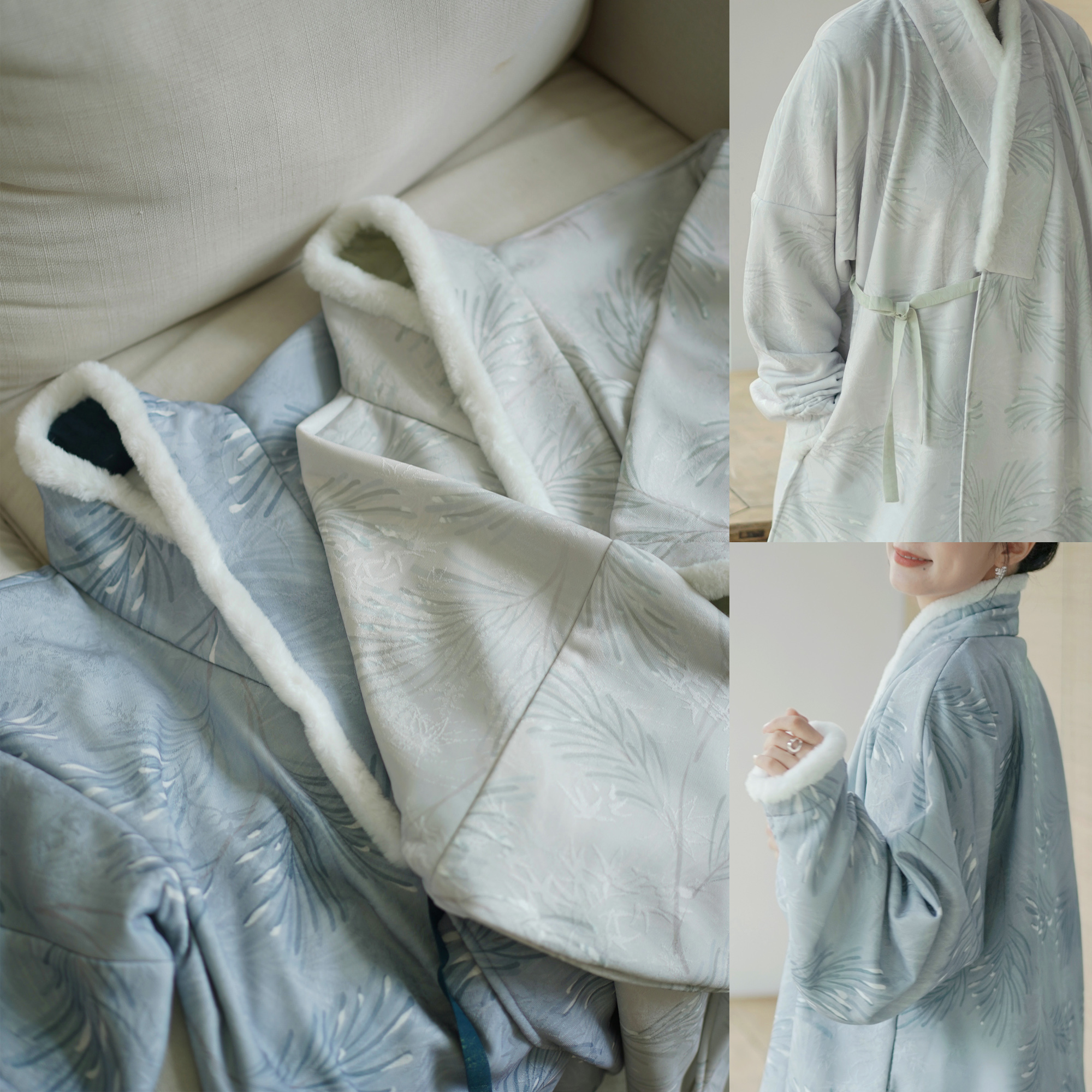 茱萸CORNUS｜雪松 加绒大襟袄 汉元素外套中式国风日常通勤女装