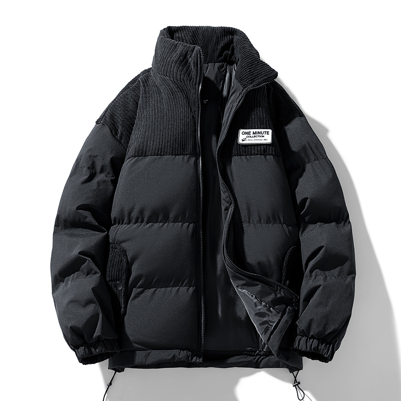 厚款立领免烫落肩袖保暖棉衣棉服百搭面包服宽松冬季