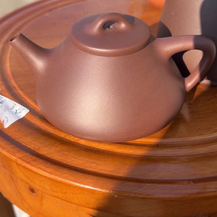 紫砂茶壶底槽青精工子也200cc