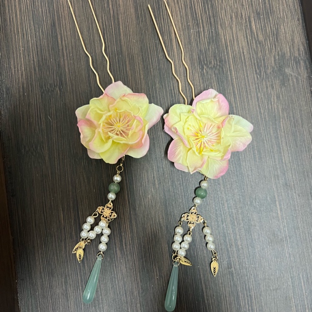 大麦吖古风发饰汉服发簪 手工制作默认微瑕 不是绒花