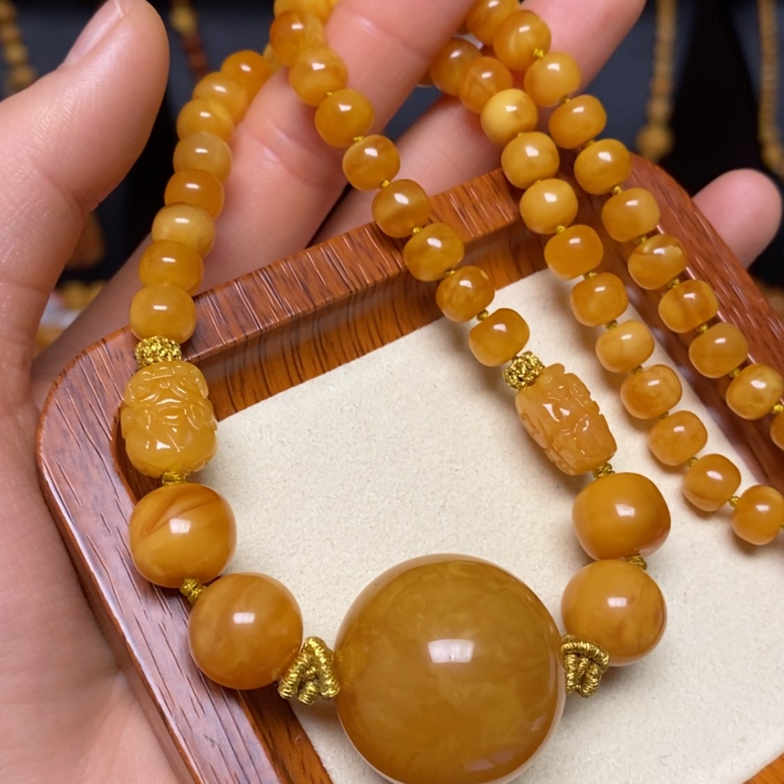 【闪购商品】蜜蜡颈饰未镶嵌项链