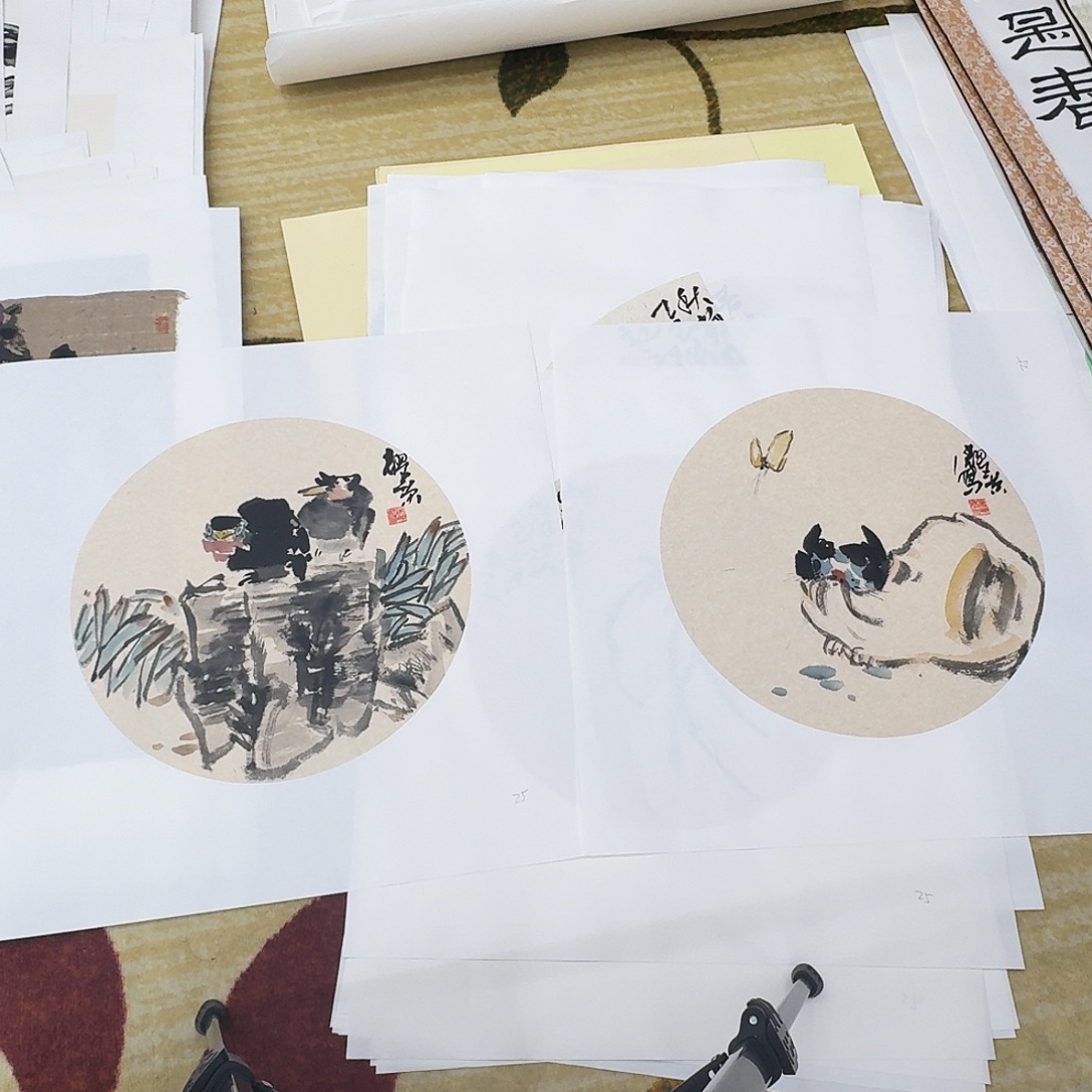 国画33手绘做哦两张