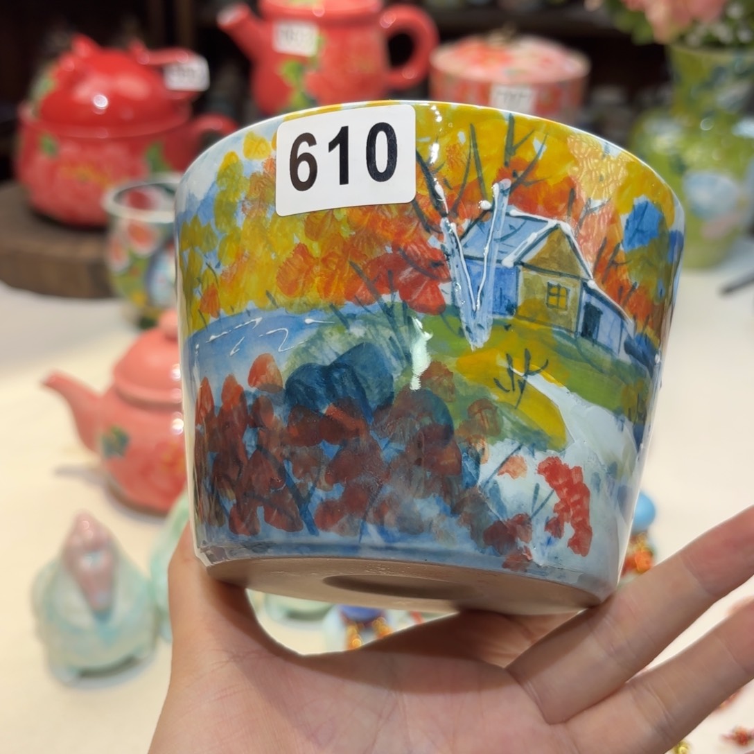景德镇手绘高温釉下彩陶瓷茶具