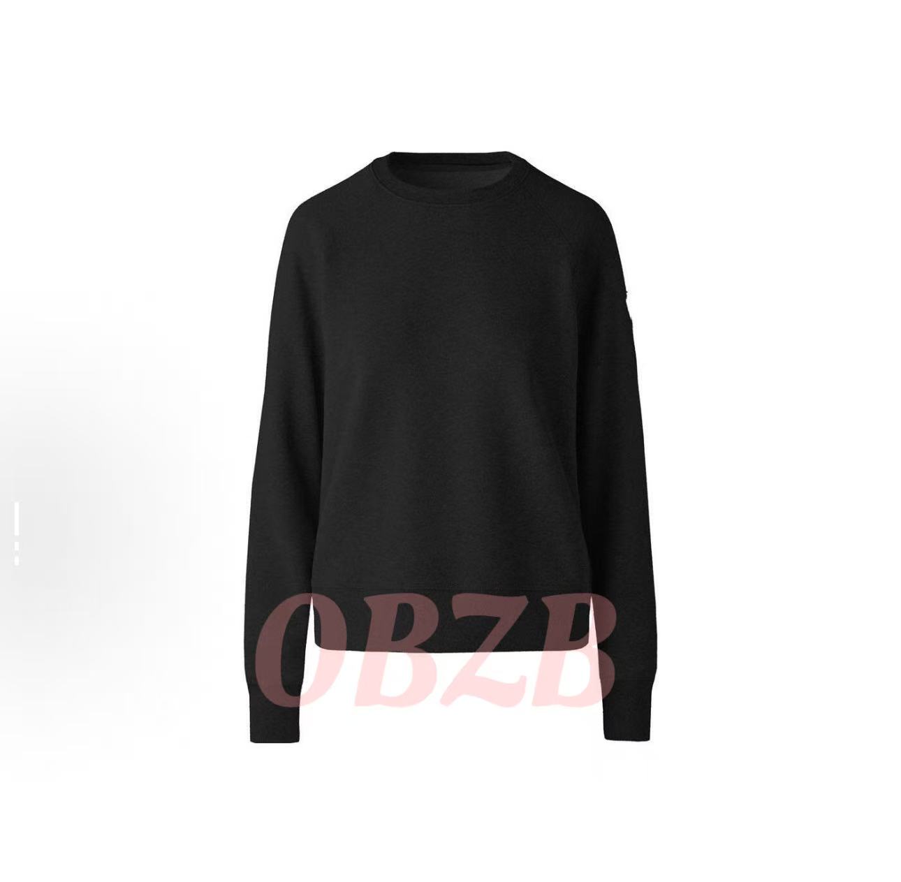 OBZB【CG男女同款卫衣】logo徽标纯色套头卫衣时尚修身舒适 DE01