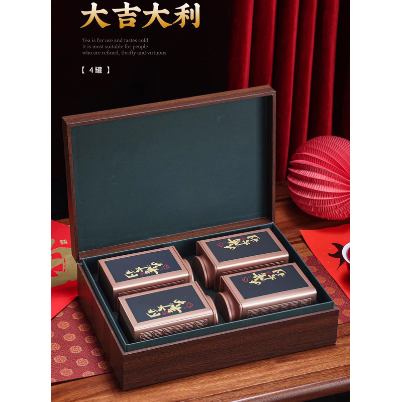 【A02】大吉大利头采 绿茶毛尖400g  罐装  送礼盒+礼袋 送礼佳品