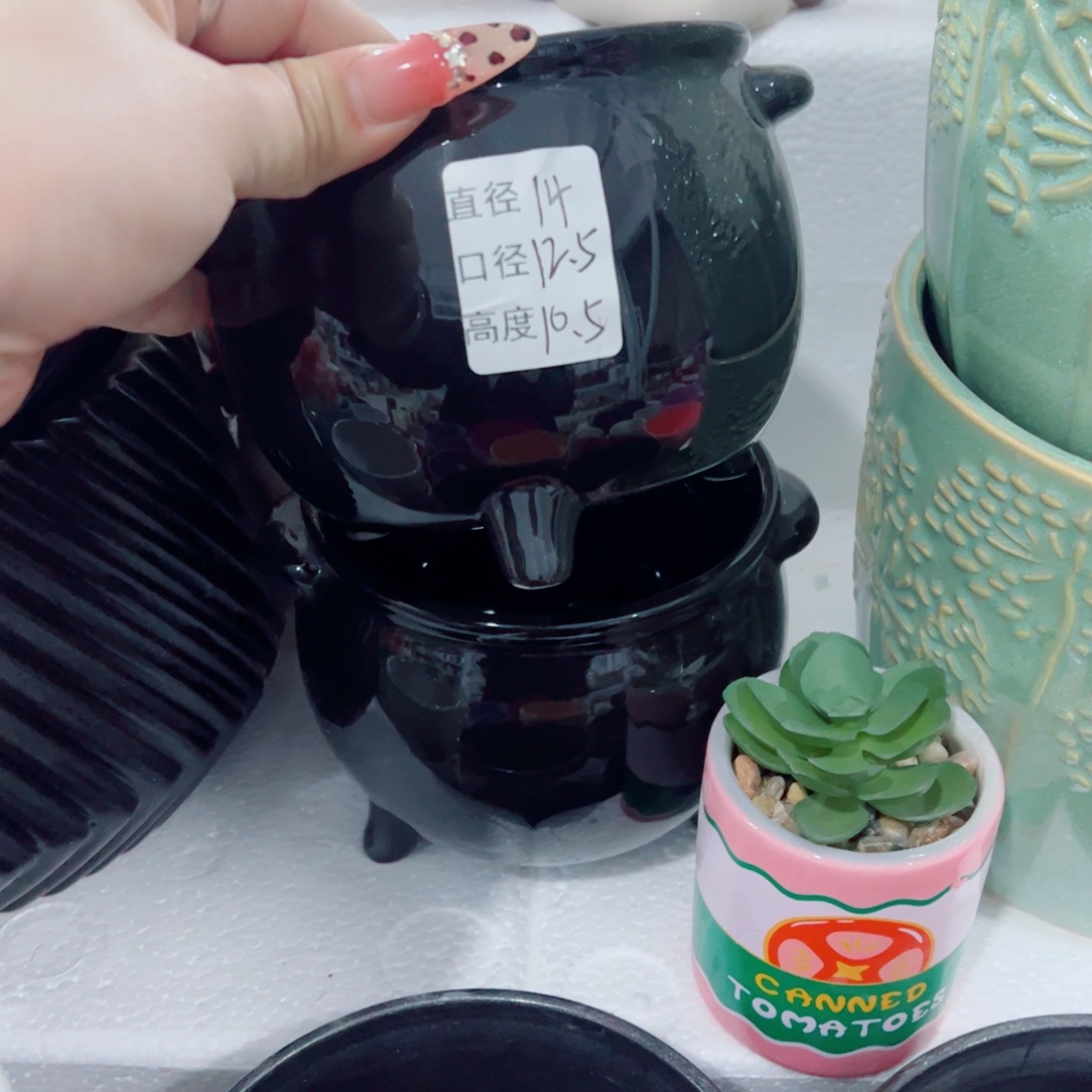 有孔，陶瓷花盆满10米包邮发货