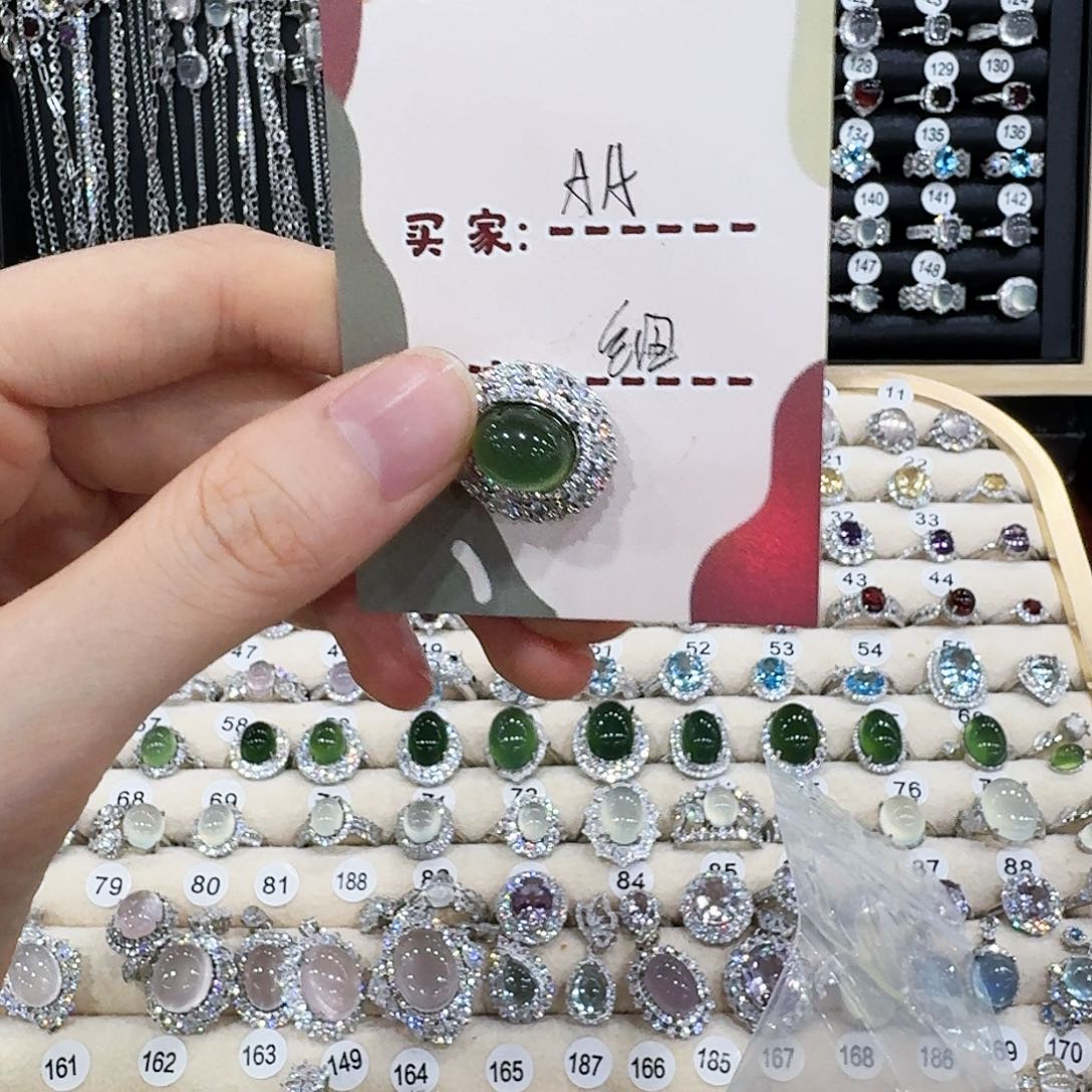 蛇纹石玉银S925镶嵌颈饰吊坠