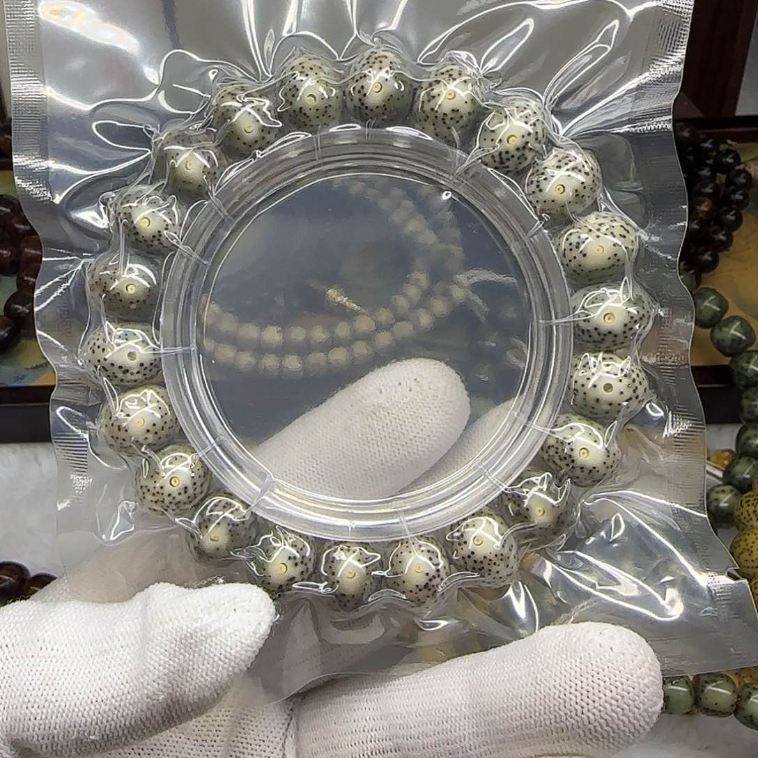 星月菩提手串卡13针尖苹果珠