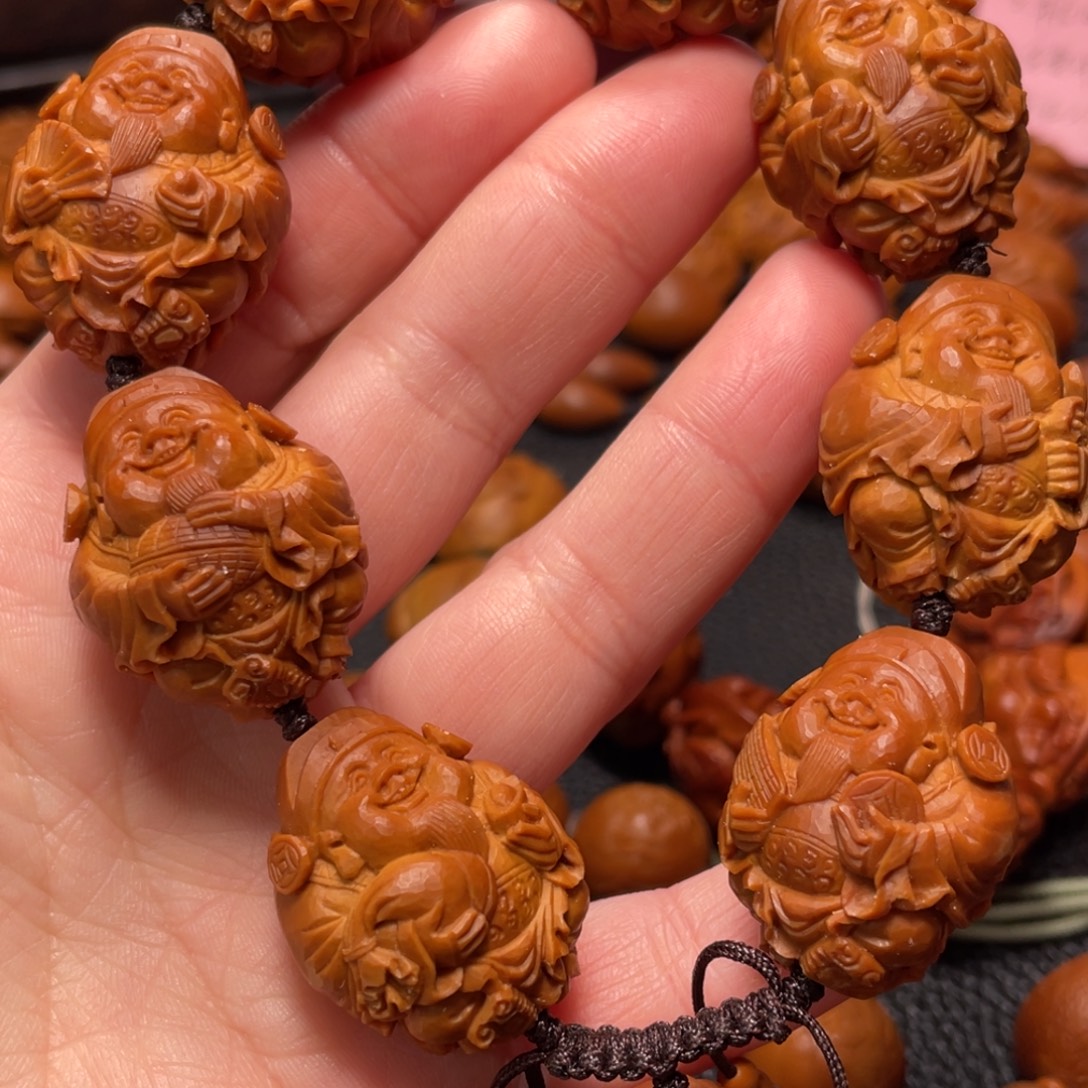 手串/手链橄榄核2.4老油核纯刀铲八宝财神
