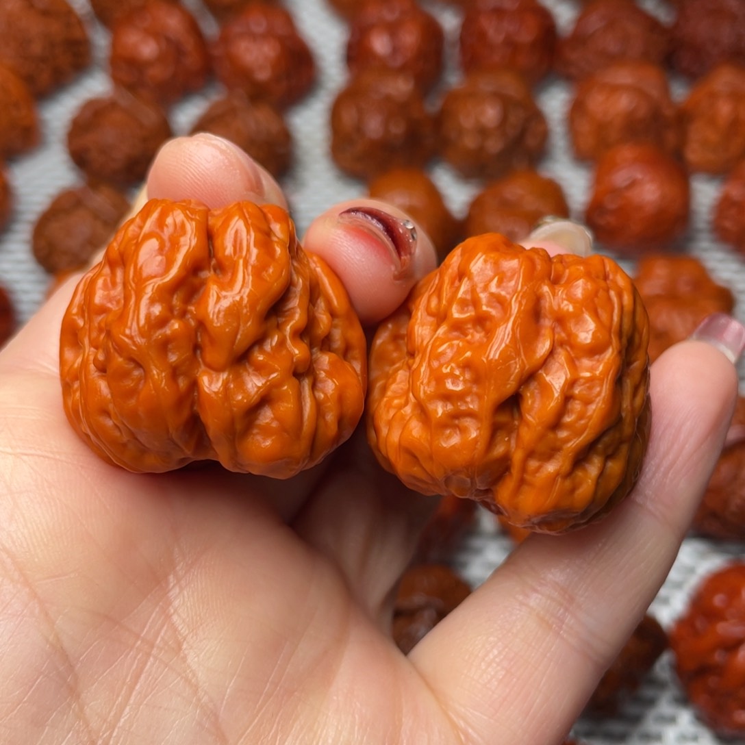 桃核吊坠文玩核桃 手把件 蛤蟆头 33