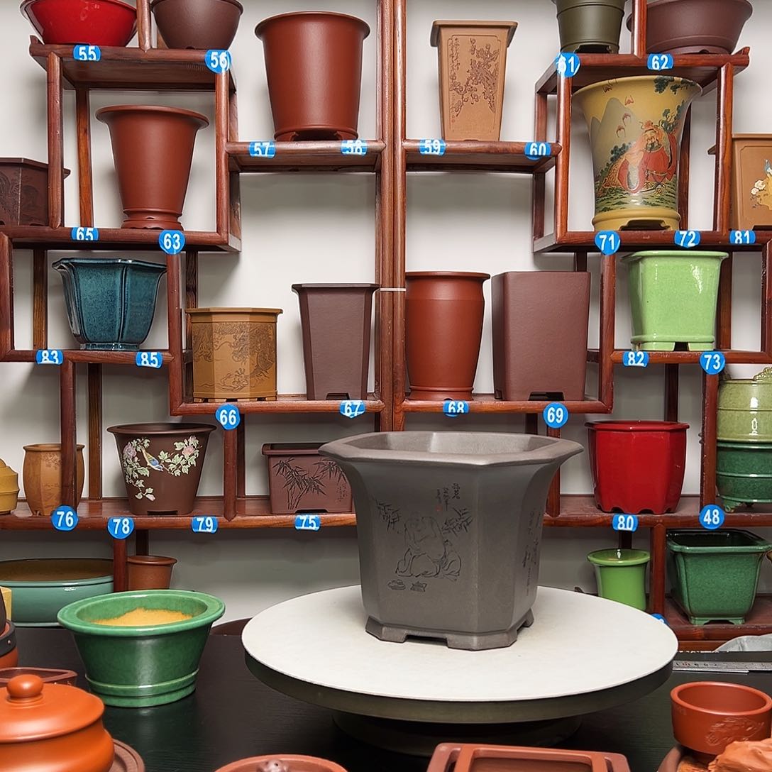 紫砂花盆涛****7四方花盆