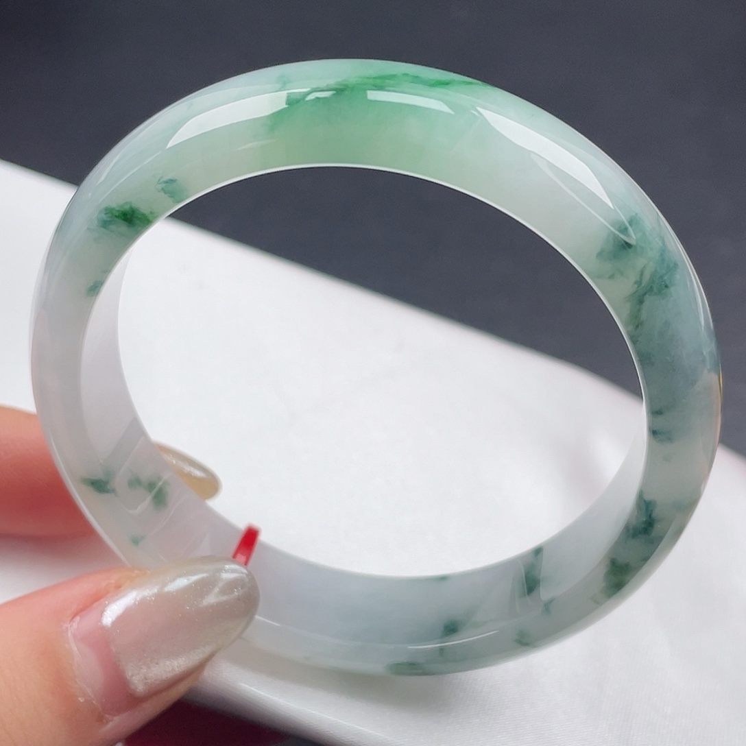 翡翠未镶嵌手镯54圈口