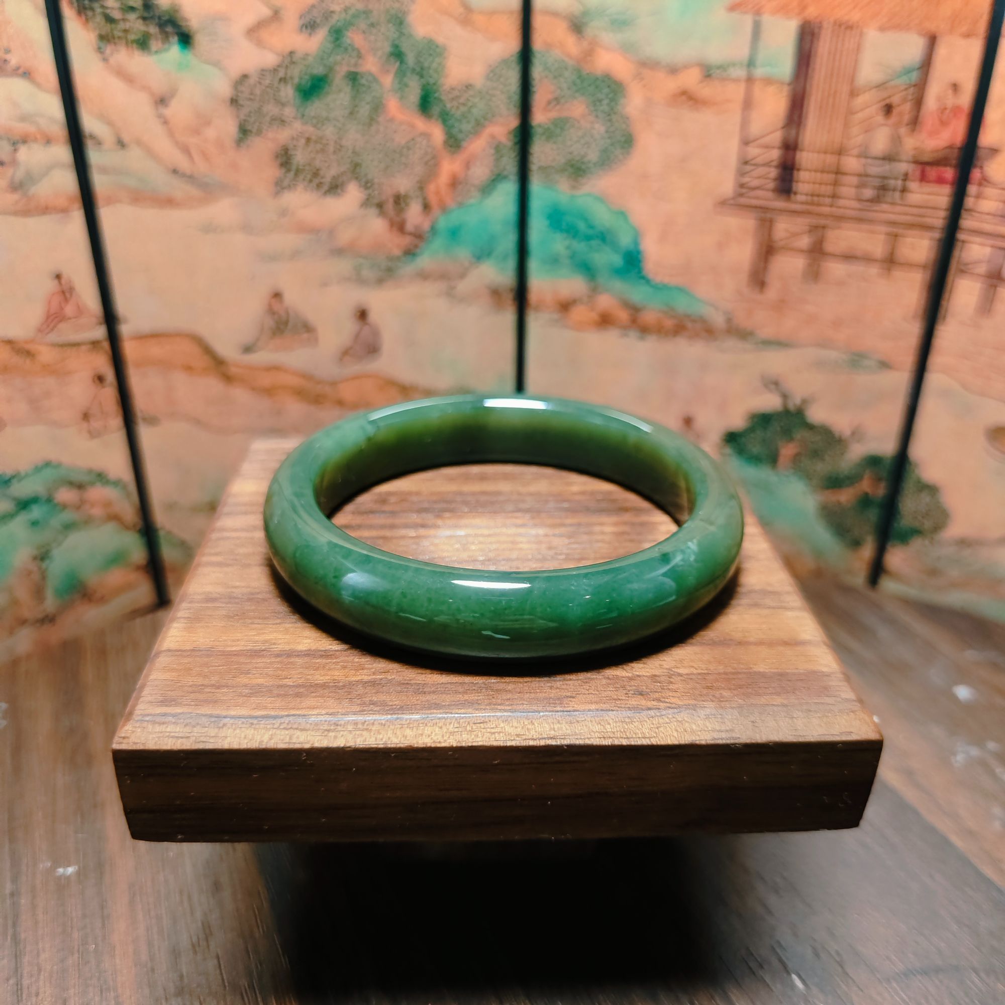 Q和田玉手镯（卡60）0692