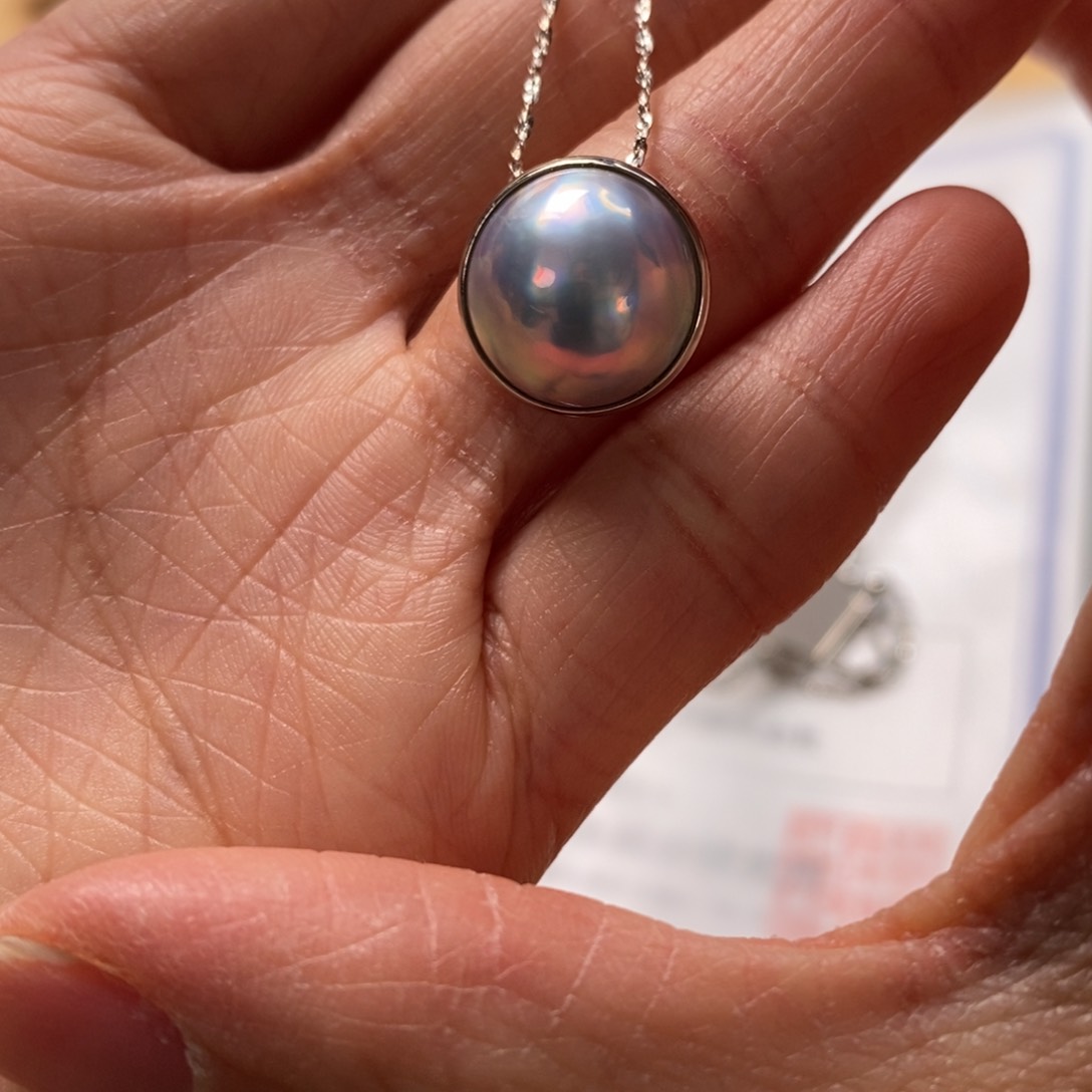 拼合珍珠（马贝珠）颈饰未镶嵌