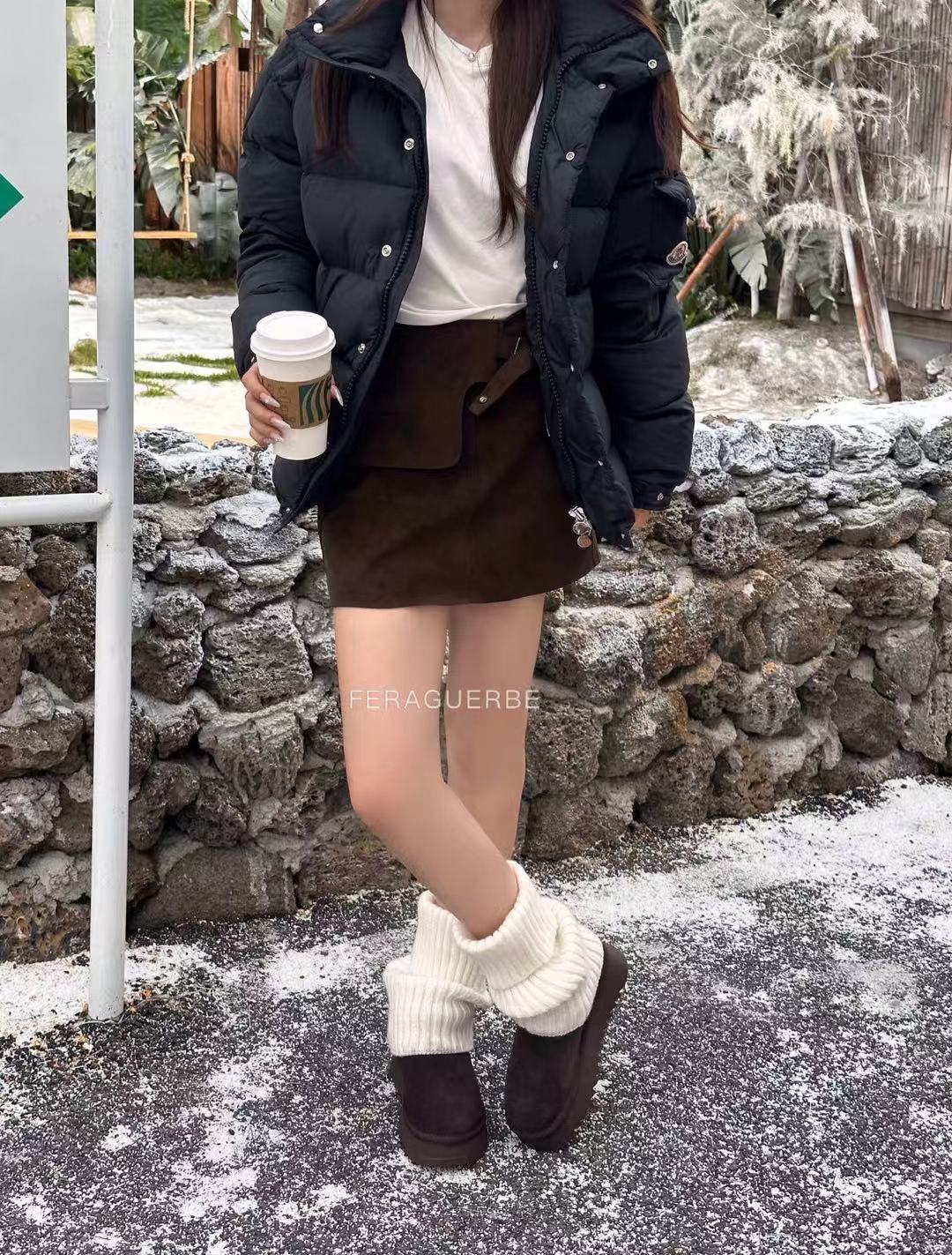 温柔瑶-908891-韩系加绒厚底经典百搭雪地靴