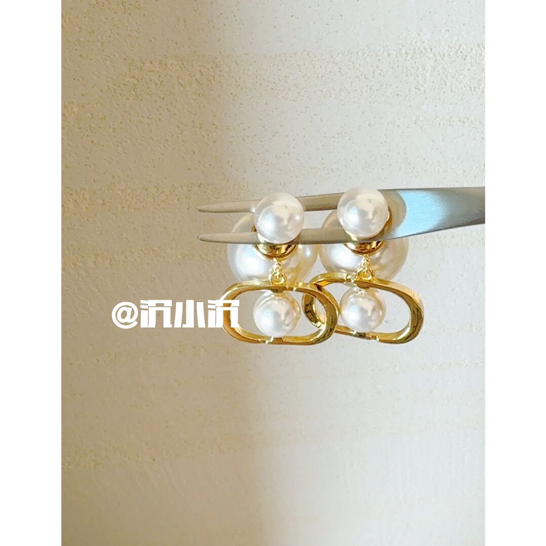 铜合金耳饰 【D家多珠】高版本气质百搭时尚简约耳钉D13