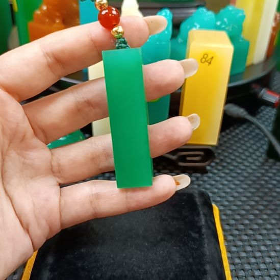 寿山石印石手把件