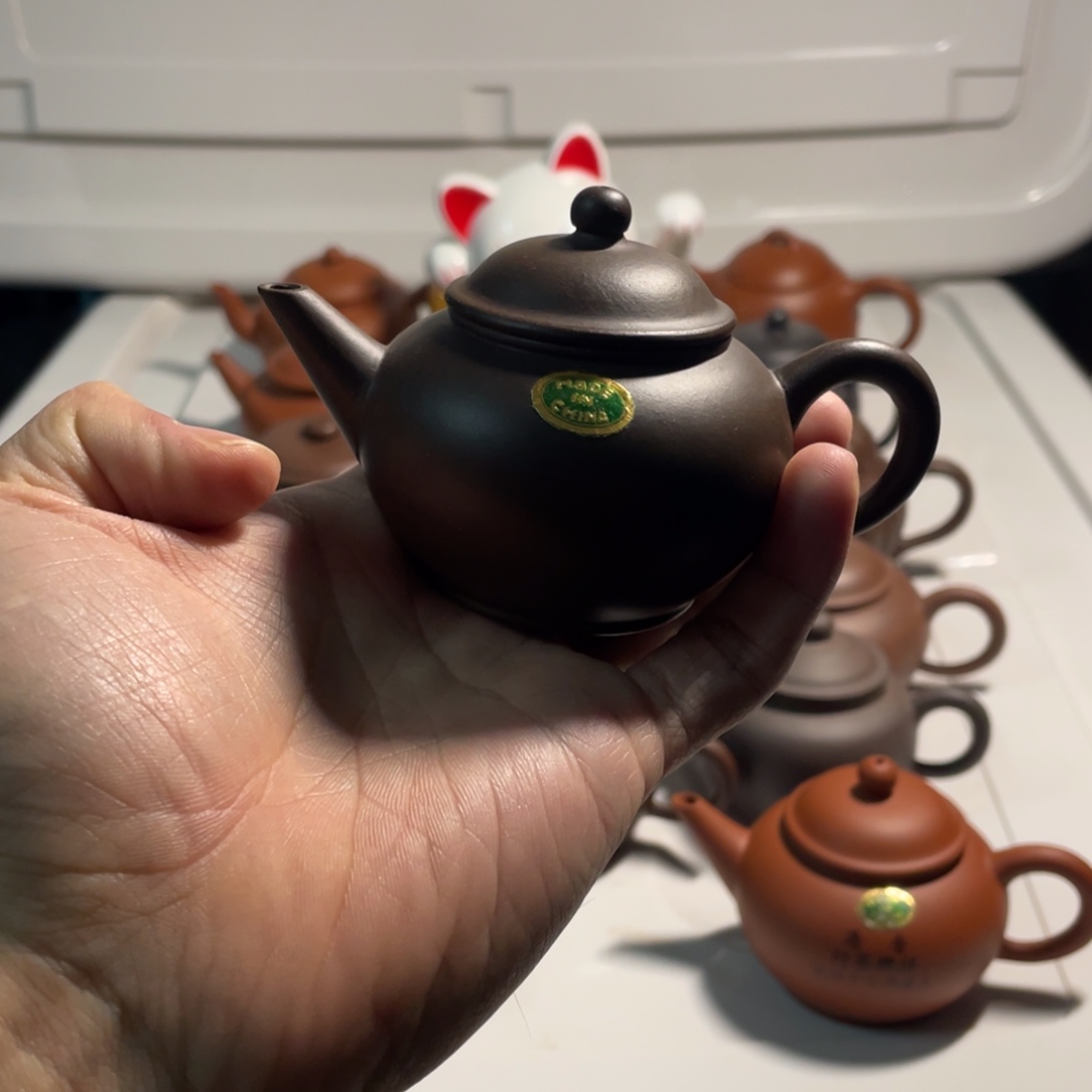 茶壶紫砂黑铁砂水平95cc