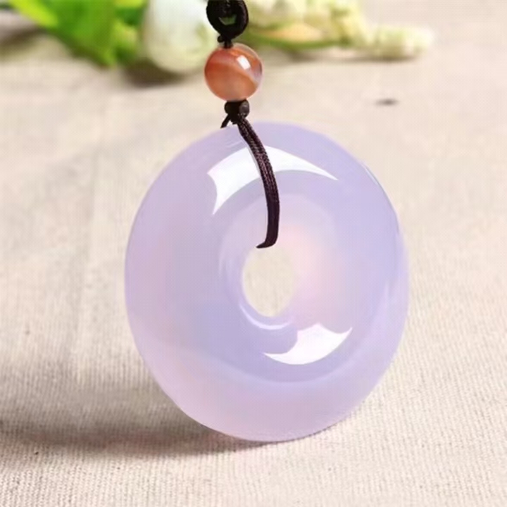 天然冰透玛瑙平安扣（多样性发货）