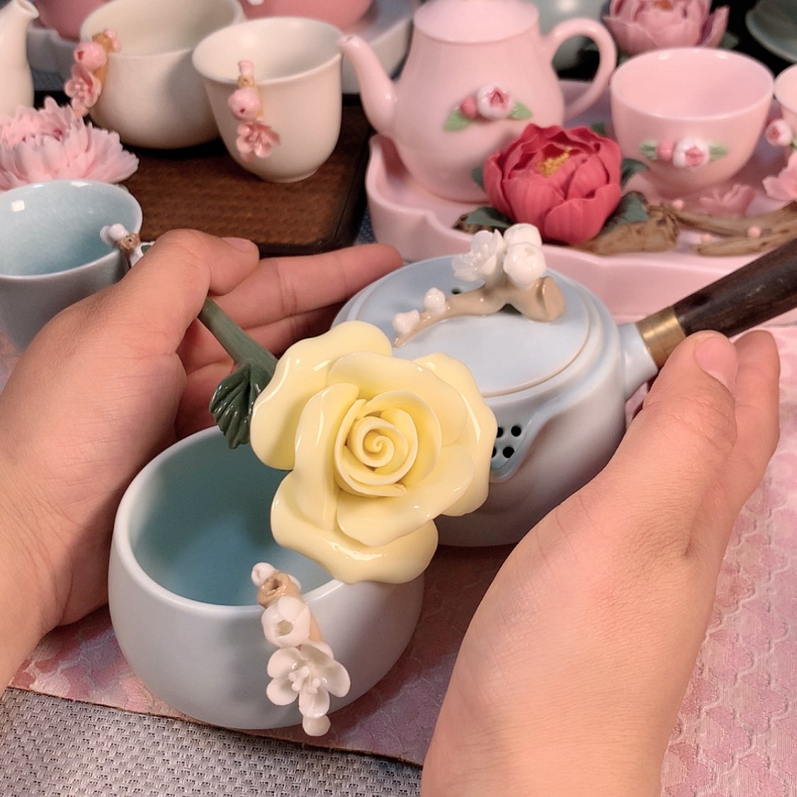 【闪购商品】瓷片麦**育陶瓷手绘茶具直播价格