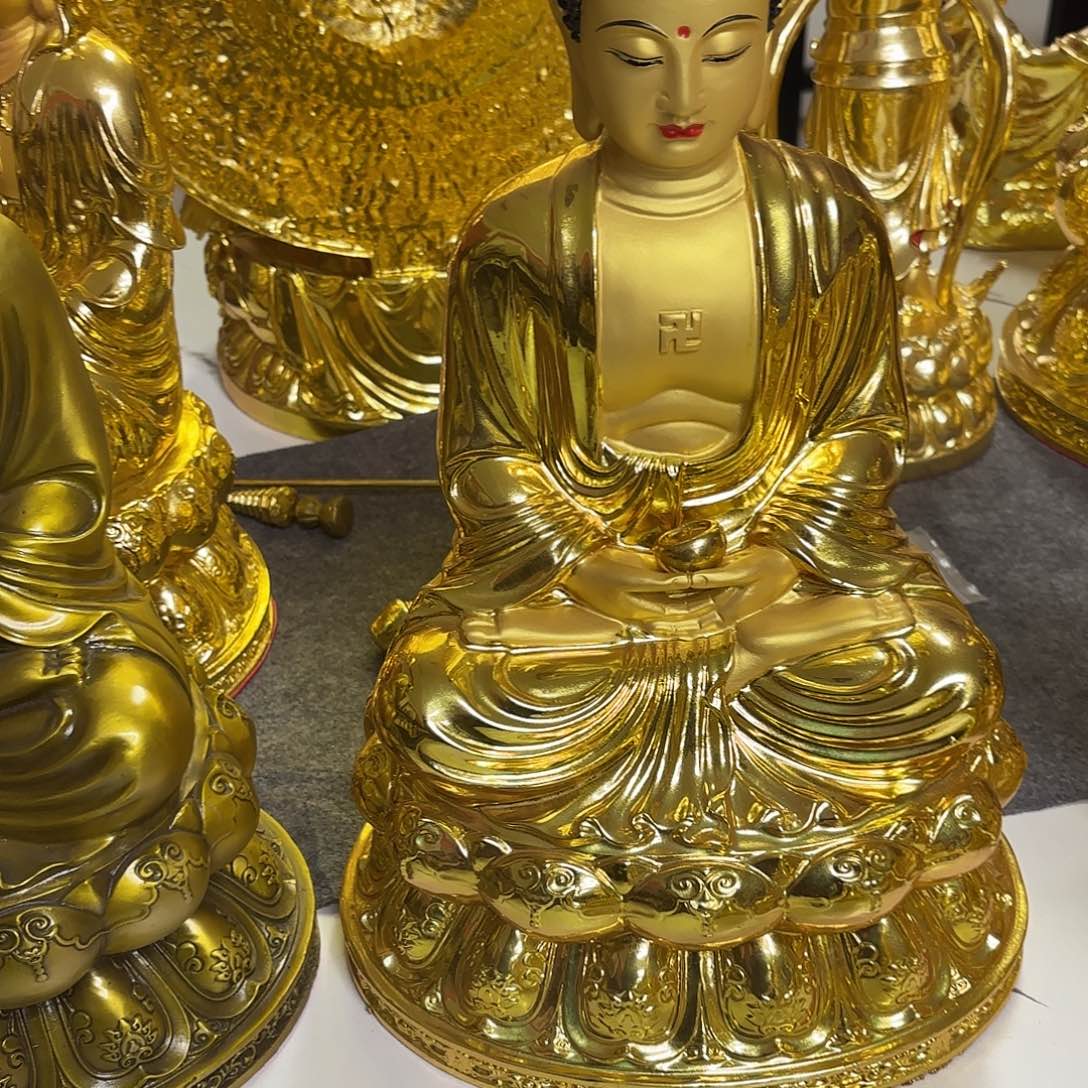 琉璃手工艺品鎏金铜纯铜贴金工艺品