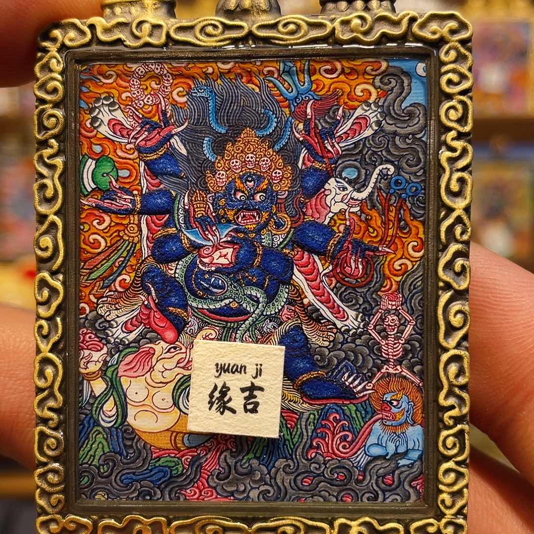 吊坠粗矿六臂大黑天才让