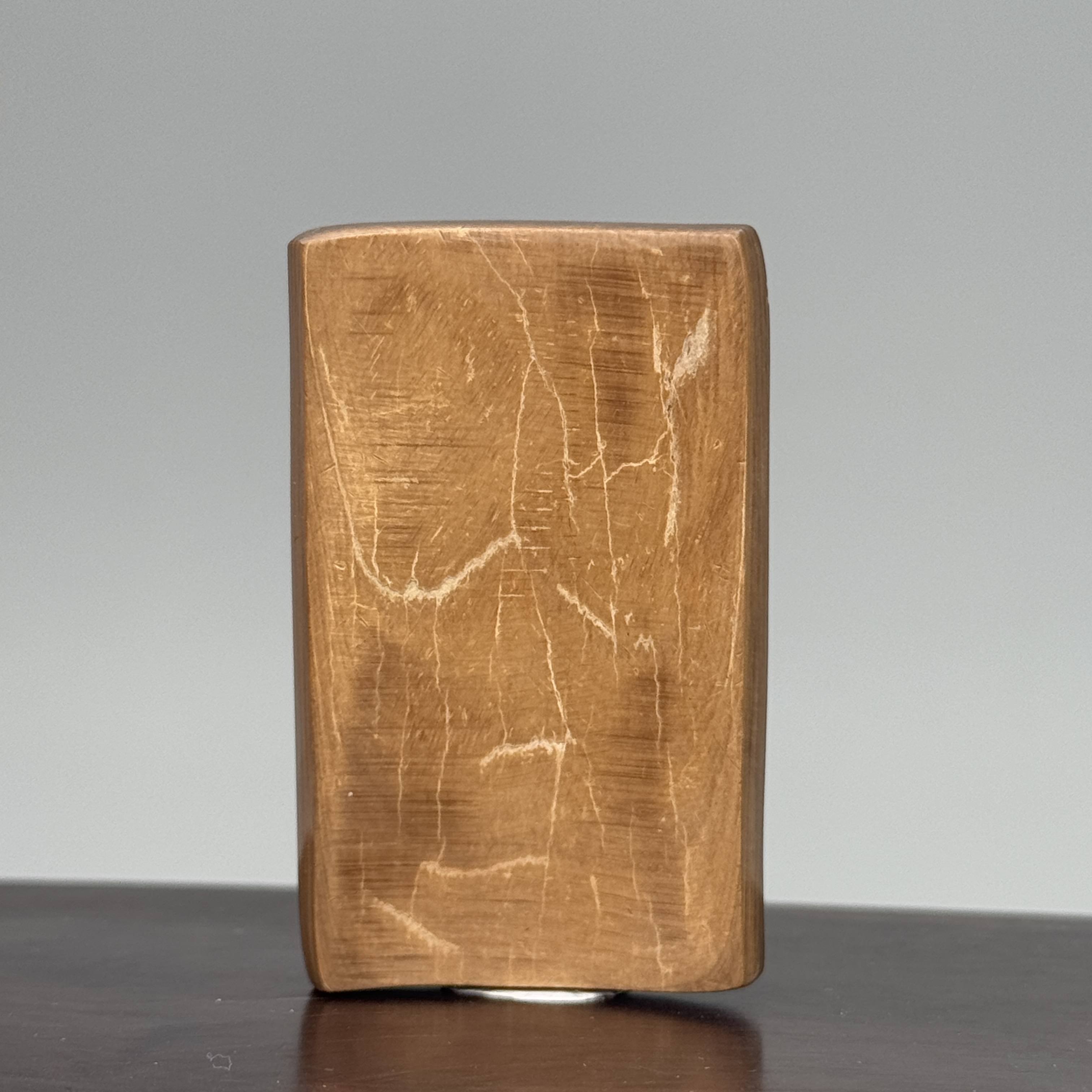 DEZHI/德志【年末特惠】坑裂53*32*5mm16.1g保真猛犸牙深咖吊坠K116