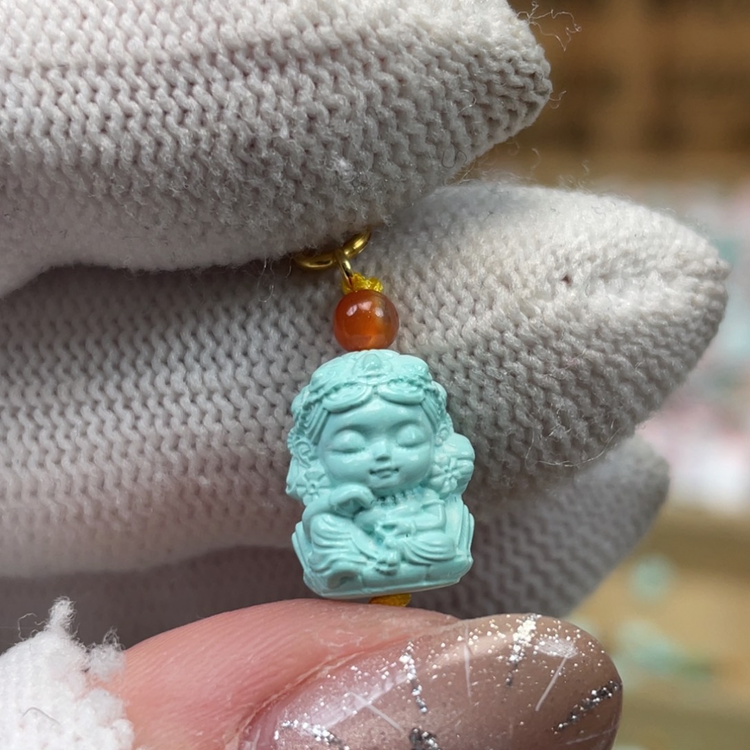 绿松石未镶嵌挂件