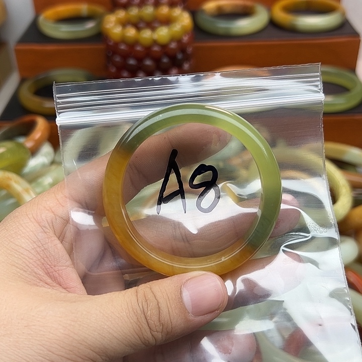 阳***阳蛇纹石玉合金手镯