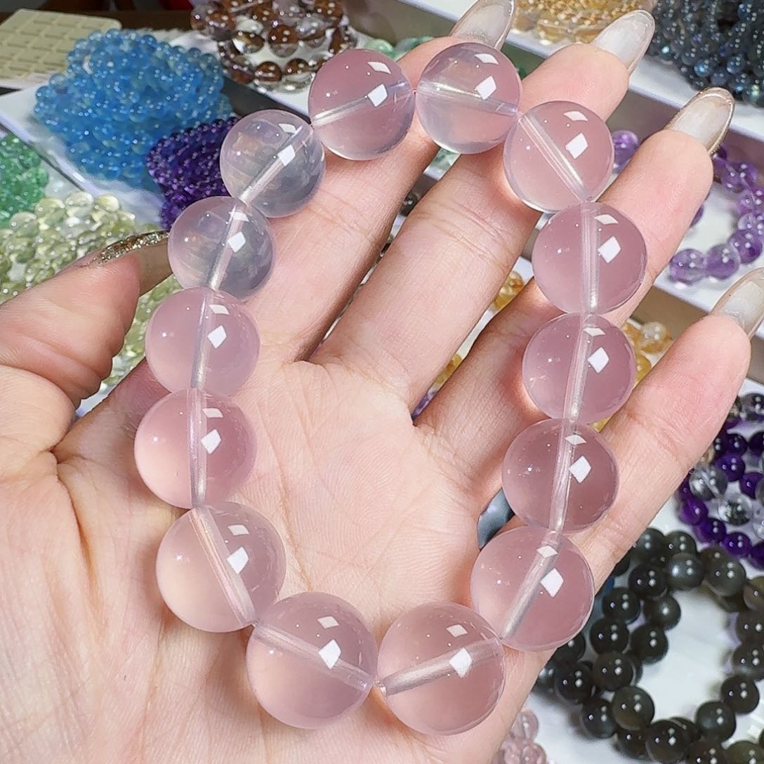 水晶手链未镶嵌杨*呀粉水晶15