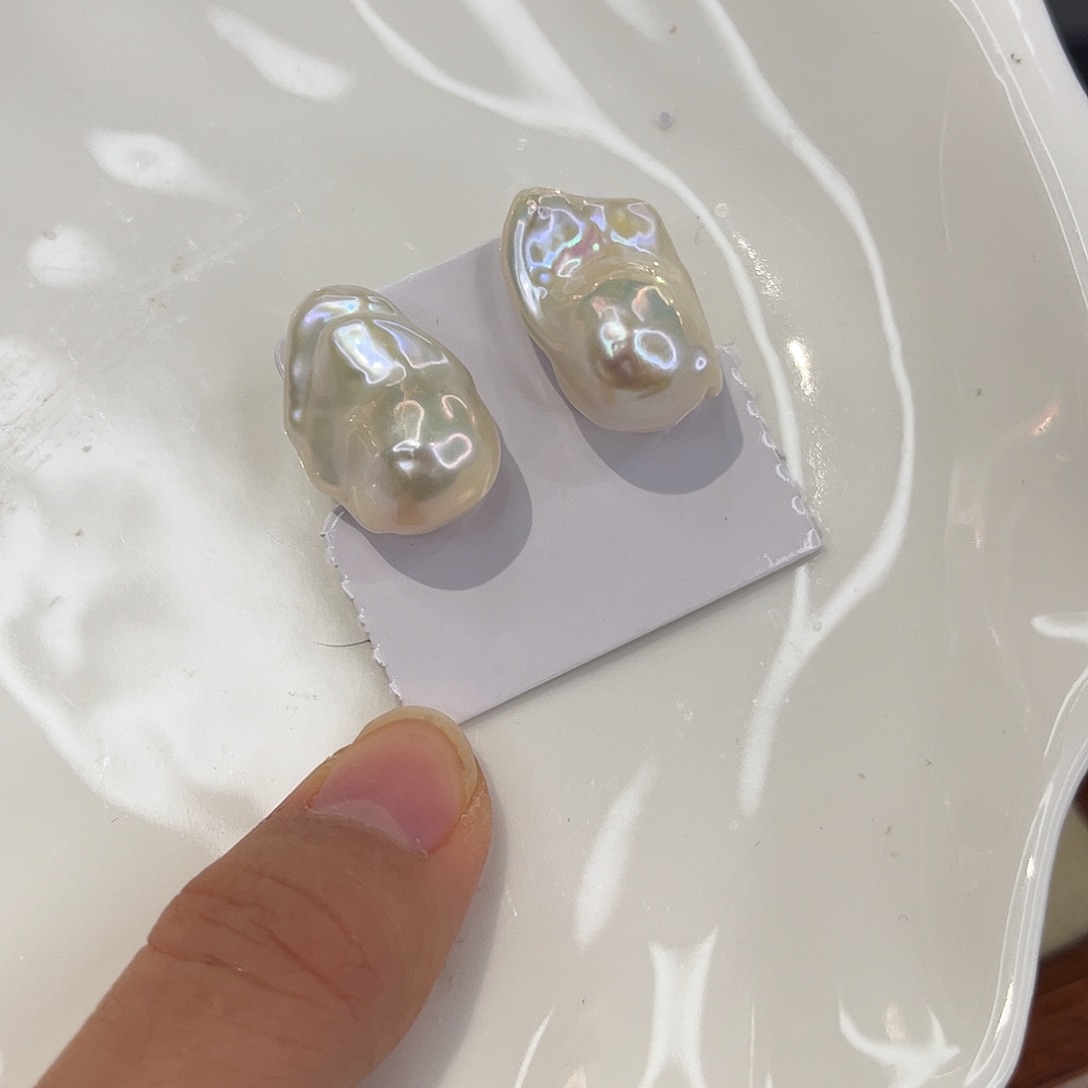 耳饰淡水珍珠银S925镶嵌